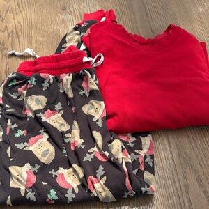 Burt's Bees Christmas Reindeer Pajama Set